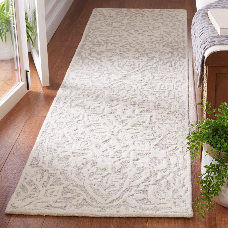Tapis oriental touffeté à la main Duveen, Tapis de couloir 2 pi 3 po x 9 pi