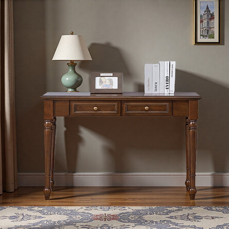 Bureau de 13,77 pouces de profondeur American-style, H 29,92 po x l 47,24 po x P 13,77 po, Marron foncé