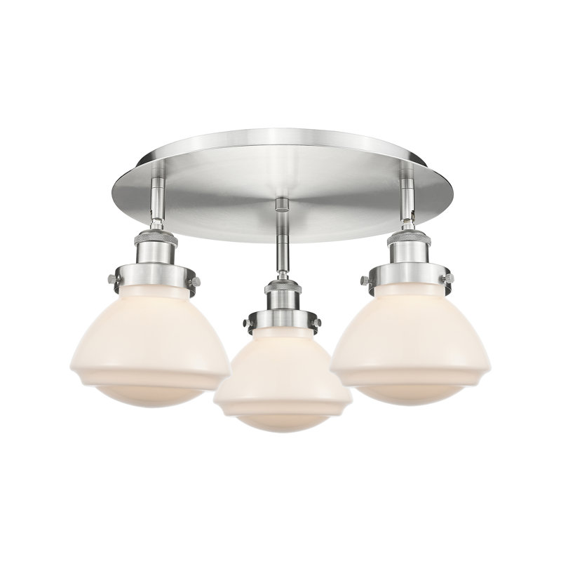 Plafonnier encastré Almarosa, Nickel satiné, Blanc mat