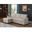 Upholstered Pull Out Sectional Sofa With Chaise-1053960613