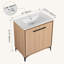 Base de meuble-lavabo 30 po avec lavabo, armoire de rangement avec portes, bois d'ingénierie