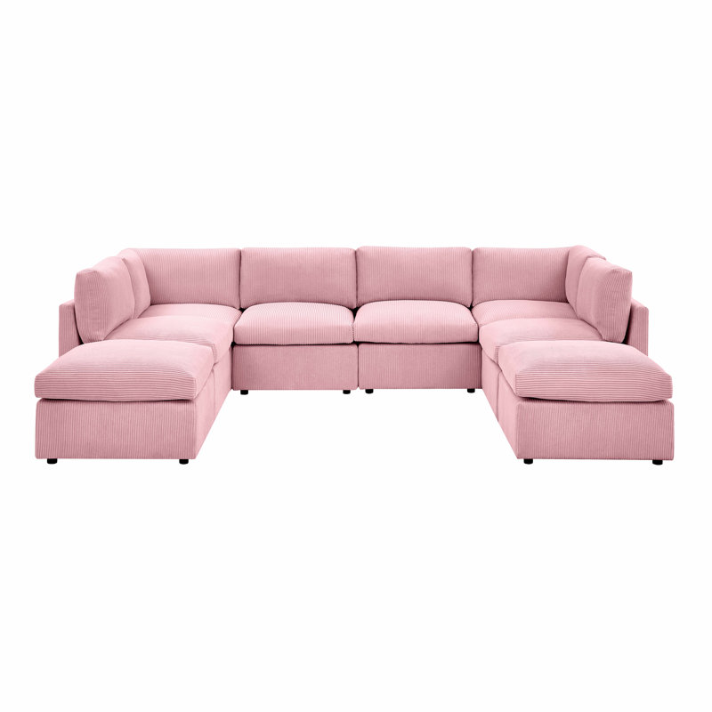 Arvill 8 - Piece Corduroy Sectional