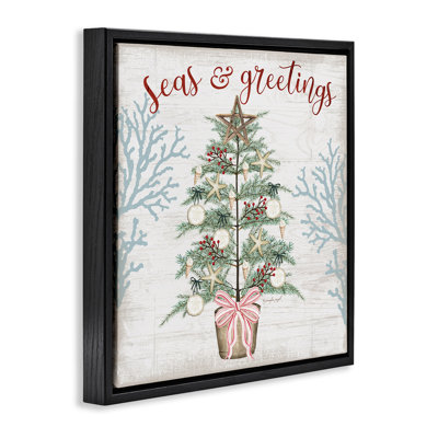 «Seas & Greetings», art mural flottant sur toile, par Jennifer Pugh