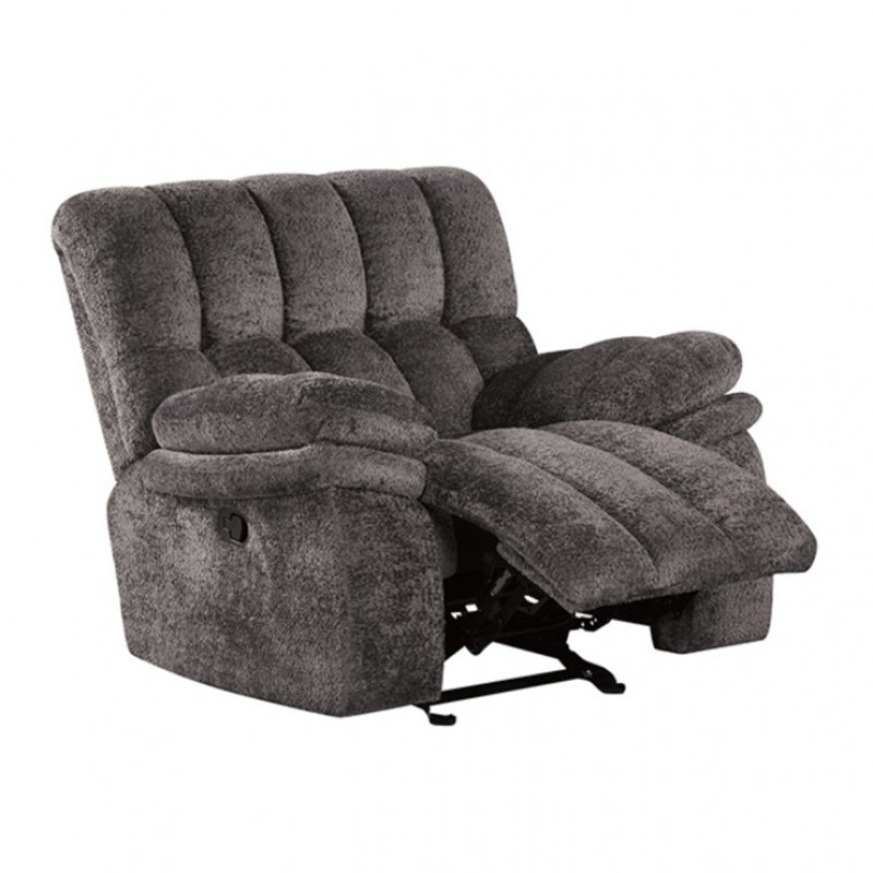 Fauteuil inclinable et oscillant de style transitionnel, Gris foncé