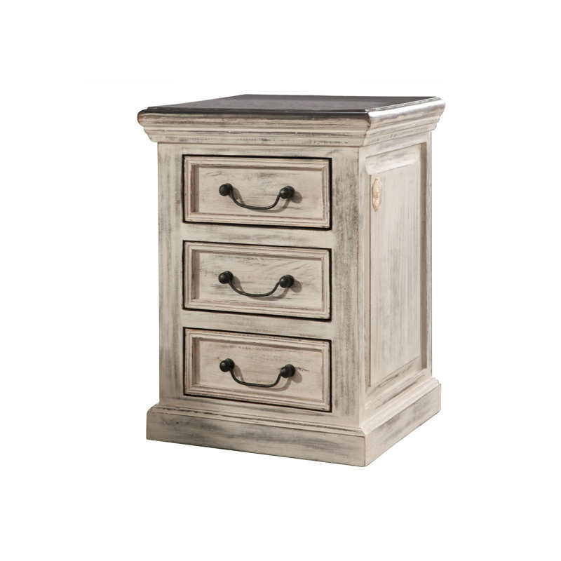 Castle Solid Wood 45cm W 3 - Drawer Chest of Drawers