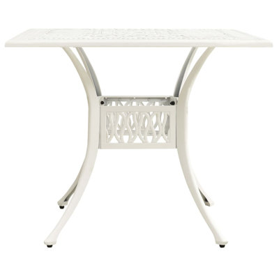 Cranon Square Metal Outdoor Dining Table With Umbrella Hole , 90cm cm W 90cm cm D