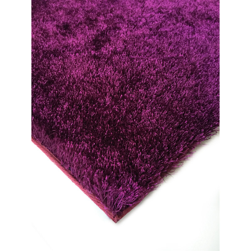 Tapis mauve touffeté à la main Hargett, Rectangle 5 pi x 7 pi