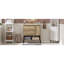 Meuble-lavabo moderne de 30 po avec lavabo en céramique, compartiments à tiroirs profonds, armoire, tablette ouverte, finition grain de bois, solution de tiroir pour armoire de rangement, porte, structure en bois, pieds en métal, teinture