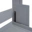 Grand lit escamotable avec tablette, gris