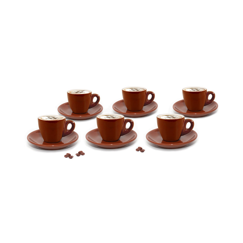Porcelain Cappuccino Cup and Saucer