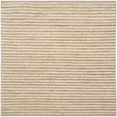 Natural Fiber Hand Woven Jute Striped Rug