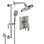 Descanso Styletherm 2.5-GPM 0.5" Thermostatic Showerhead and Handshower on Slide Bar Shower System