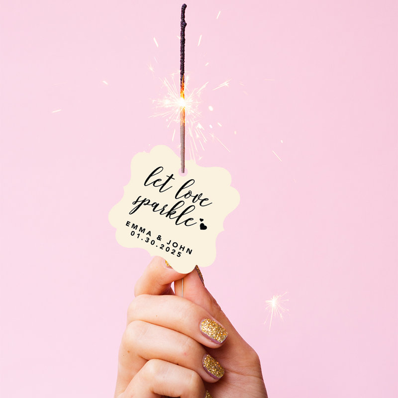 Cadre personnalisé sur mesure Let Love Sparkle, Ivoire