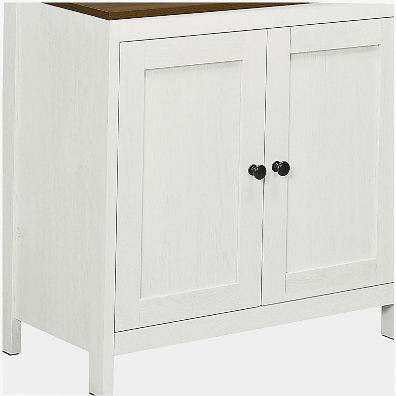 Armoire de salle de bain, armoire de drainage au sol, armoire de rangement autoportante avec tablettes réglables, porte double