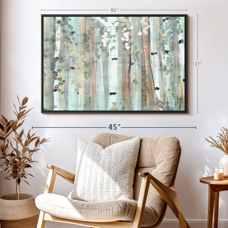 Floral et botanique «Spring Birch Meadow», H 27 po x l 40 po