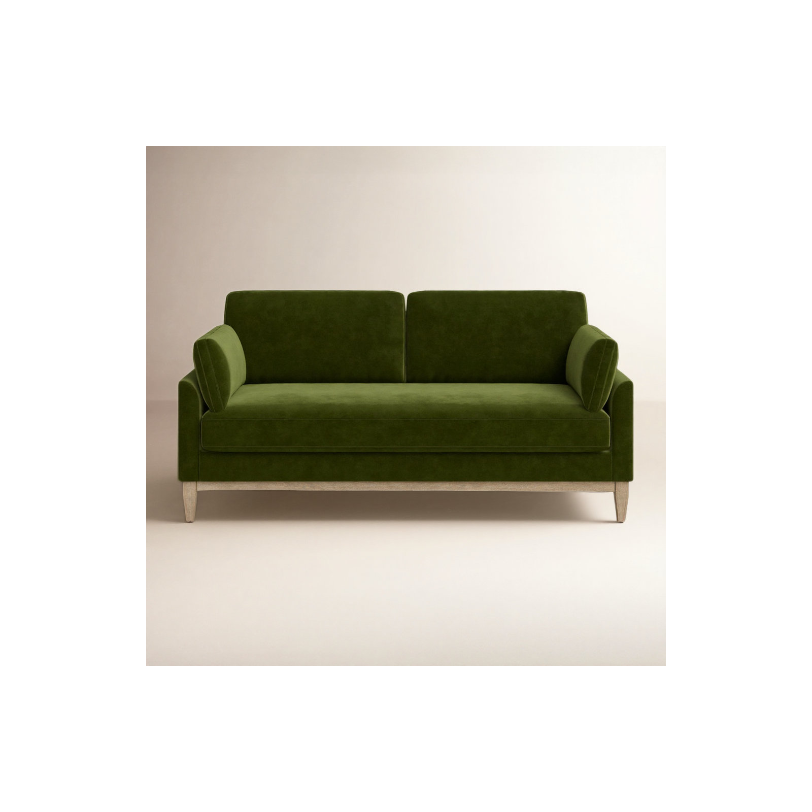 Pera 76" Upholstered Sofa, Olive Green Velvet