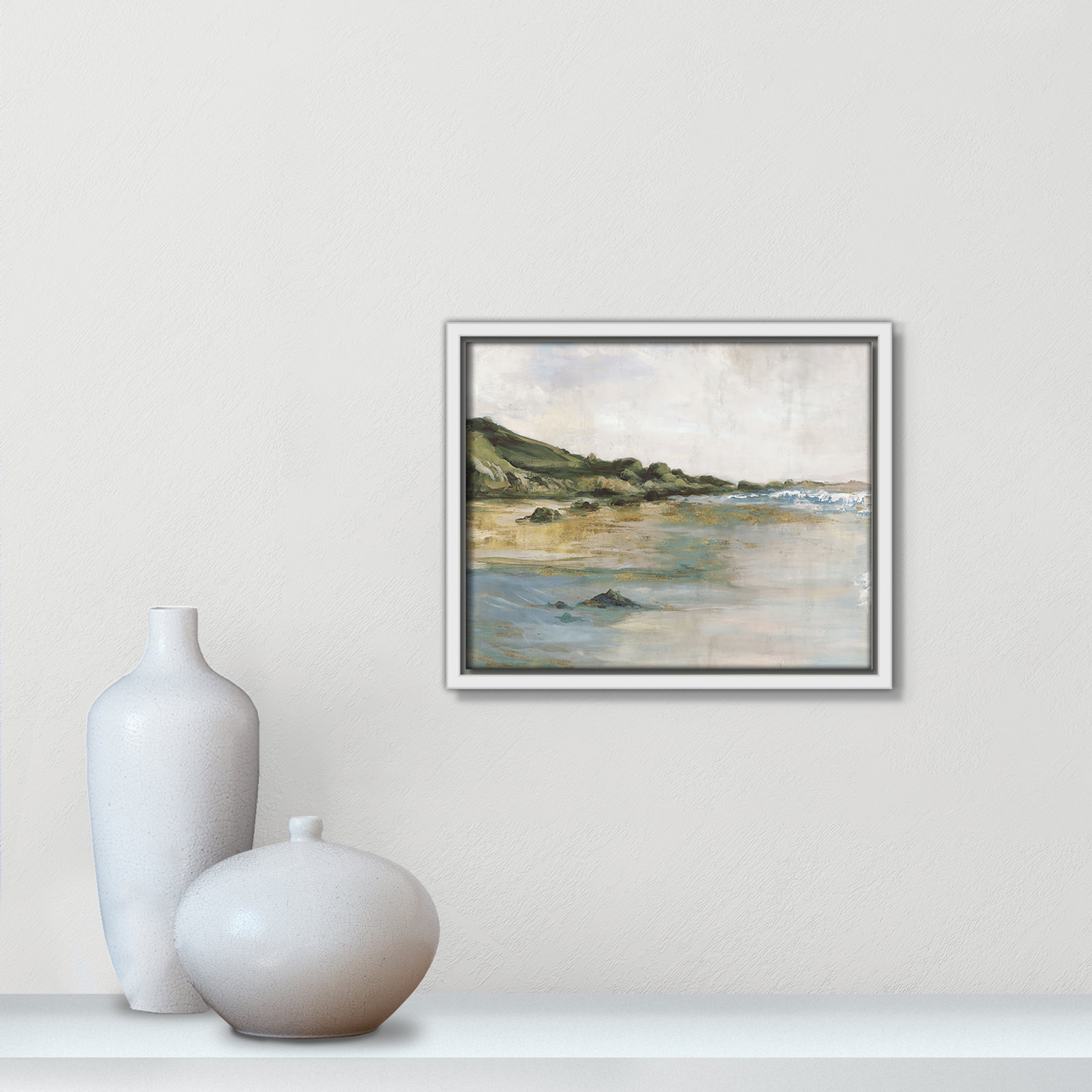 Cordoba "Tide's Edge" Print, 9.5" H x 11.5" W, White