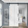 84''H MDF Sliding Barn Door with Hardware Kit, Covered with Water-Proof PVC Surface, V-Frame