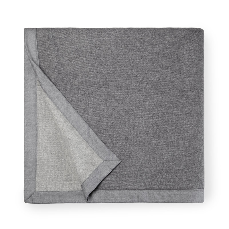 Nerino Hand Woven Blanket, Gray/Light Gray, Full/Queen