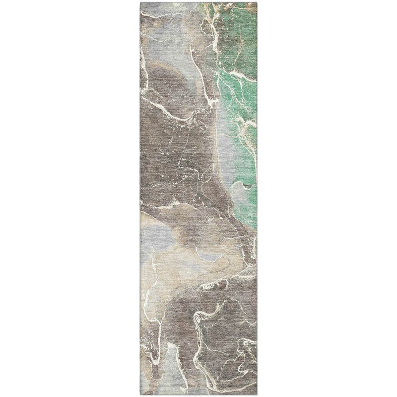 Tapis contemporain lavable à la machine de qualité supérieure Mayfield AMF1782, Runner 2'3" x 7'6"