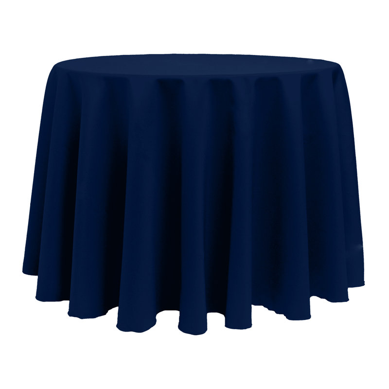 Solid Color Round Tablecloth, 102" x 102", Deep Royal
