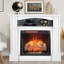 Foyer électrique de 23 pouces avec bûche et lit de braise à contrôle de luminosité de 1500 W pour jusqu'à 400 pieds carrés Pi. Réglage de la couleur de la flamme