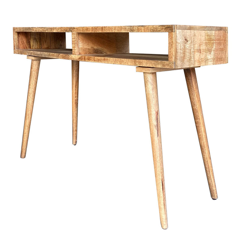 Bureau d'écriture en bois de manguier minimaliste