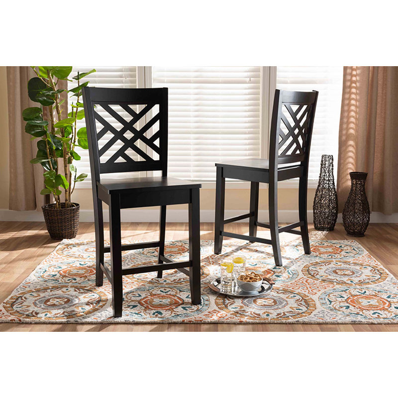 Tabouret de comptoir 24,2 po Britnie, Chêne brun foncé