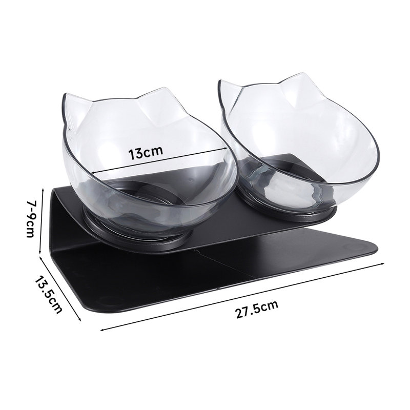 Elevated Feeder, Black/Clear