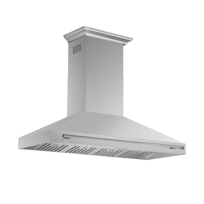 Forno Aria 60 Inch Wall-Mounted Range Hood in Stainless Steel, Black or White with 1200 CFM Motor, 4-Speed Fan