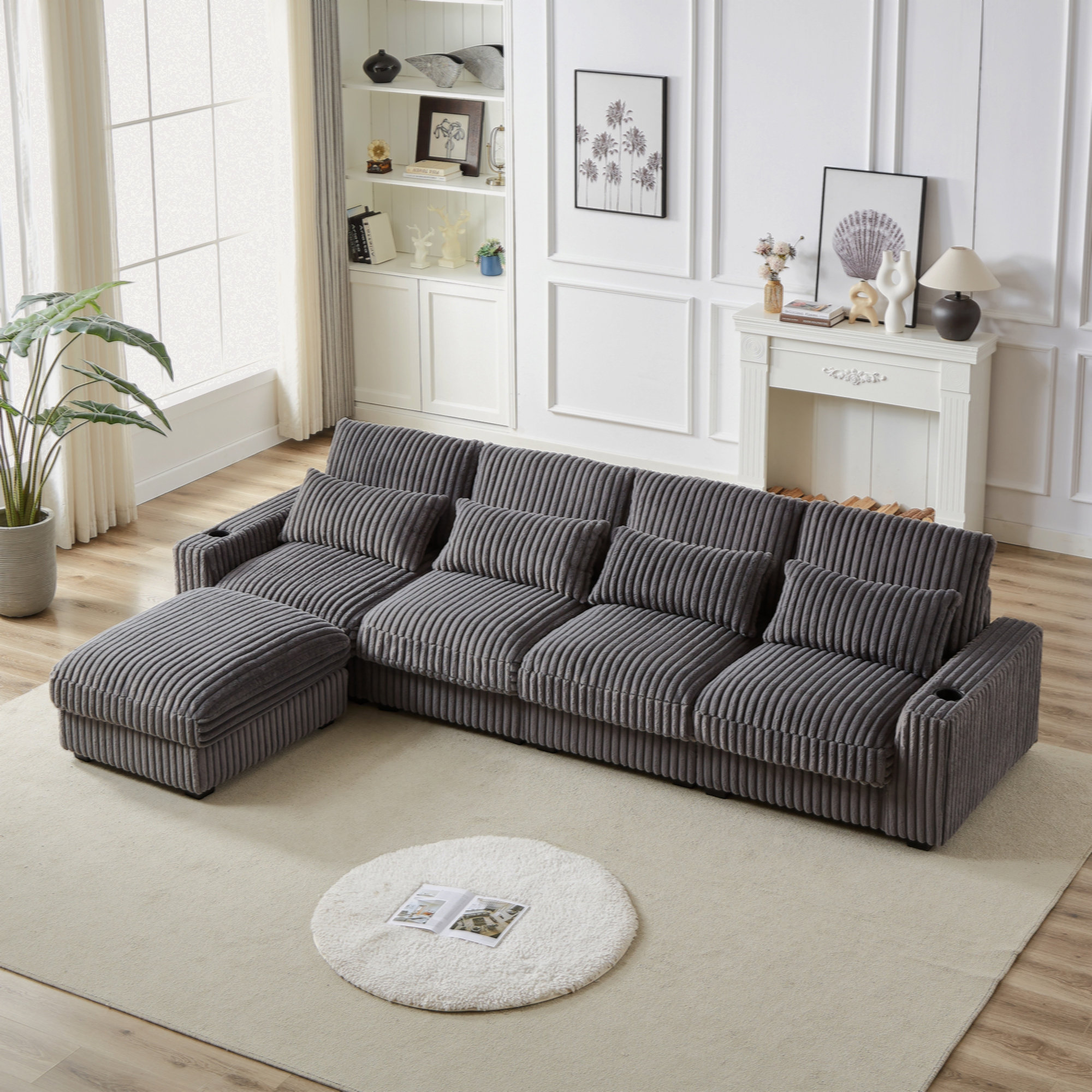 Sectional Couch With Cup Holder Latitude Runu00ae 126-Inch