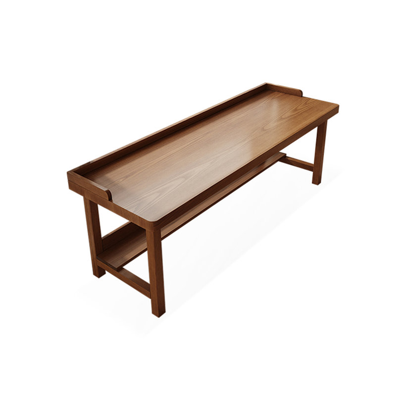 Tan Rectangular Solid Wood desk, 29.6" H x 70.9" W x 23.7" D