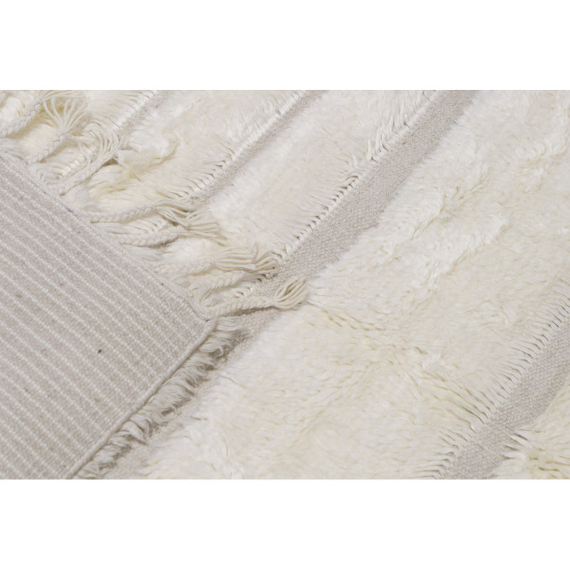 Wool Striped Area Rug, Rectangle 6' x 9'