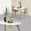 Adair Oval Solid Wood Base Dining Table-429247529