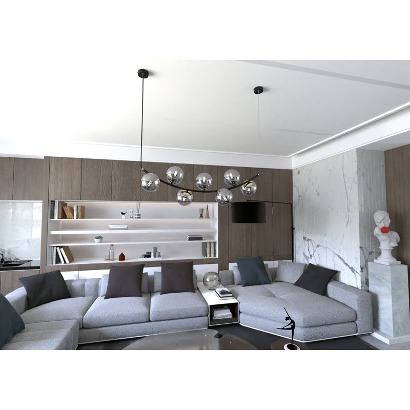 Alula 7 - Light Sputnik Chandelier, Graphite