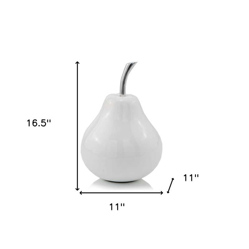 Sculpture de table 11 po, Blanc, H 16,5 po x l 11 po x P 11 po
