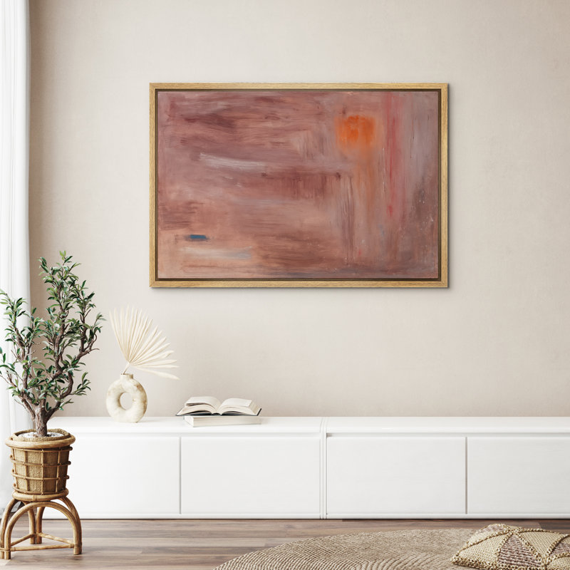 Poterie rouge abstrait, reproduction d'art sur toile encadrée, décoration murale de chambre à coucher, H 24 po x l 36 po