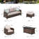 5 - Person Outdoor Wicker Patio Conversation Set with Swivel Chairs