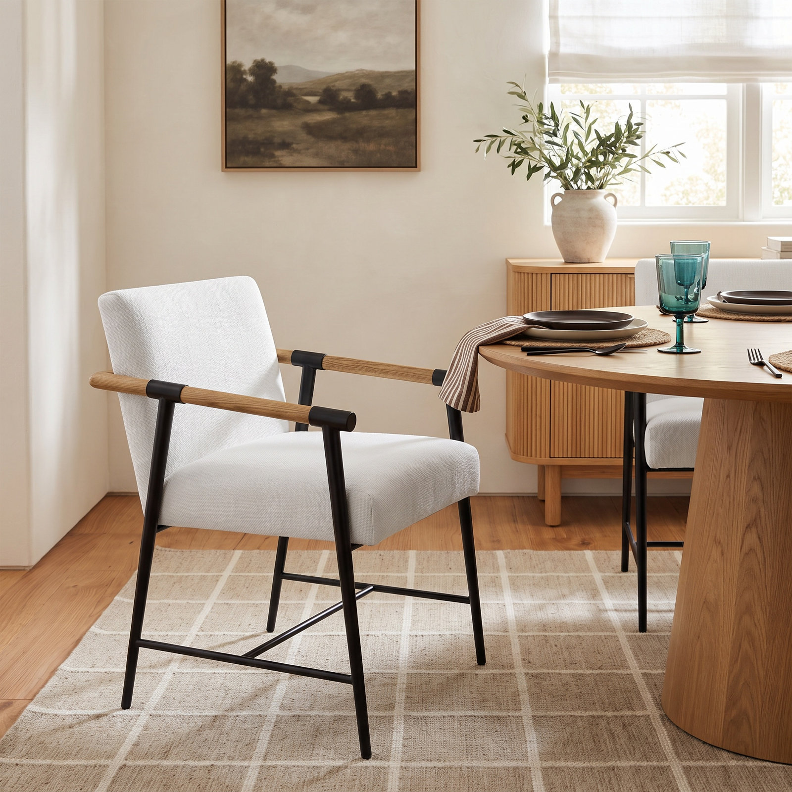 Sorine Dining Armchair, White