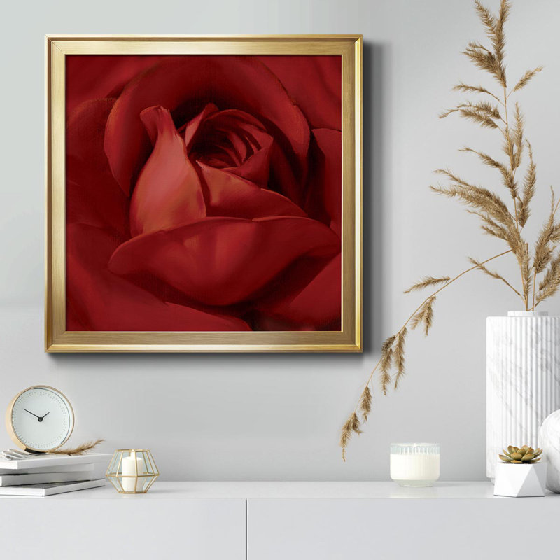 Sincere Red - Photographie de cadre photo sur toile, Or, H 30,5 po x l 30,5 po x P 1,5 po