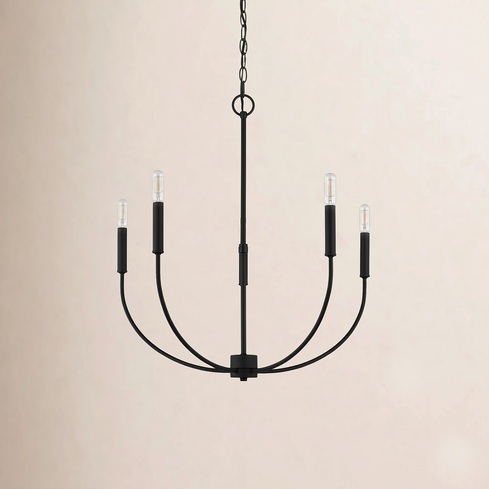 Kendrey 5-Light Chandelier, Midnight Black