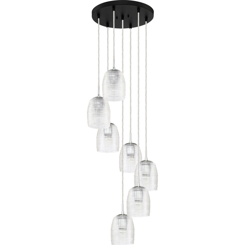 Luminaire suspendu en forme de cloche 7 lumières Zambrano