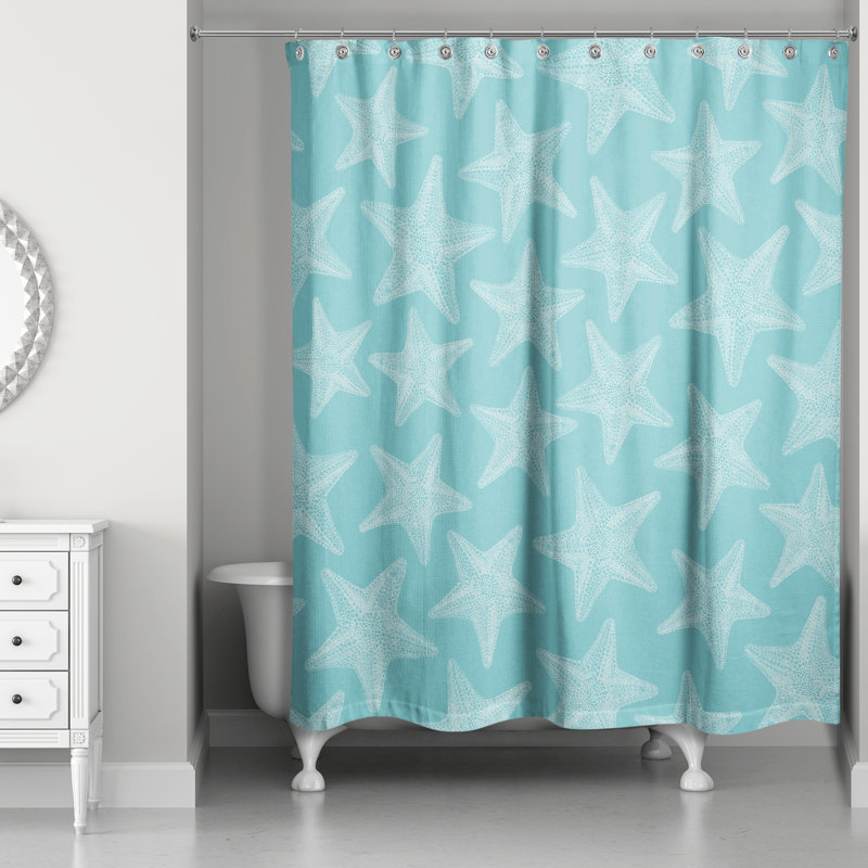 Rideau de douche simple Leeann, Bleu sarcelle