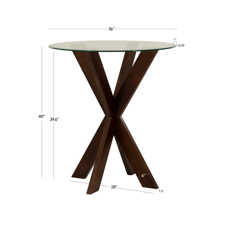Alejoa Espresso Pub Table, 40"