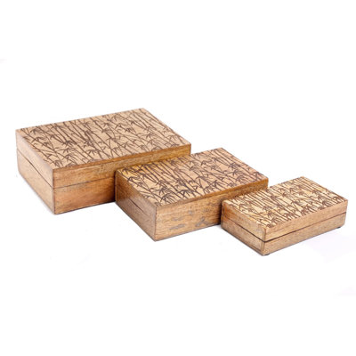 Bay Isle Home Solid Wood Decorative Bin