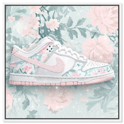 Dainty Floral Sneaker Canvas Sneaker Wall Art by 