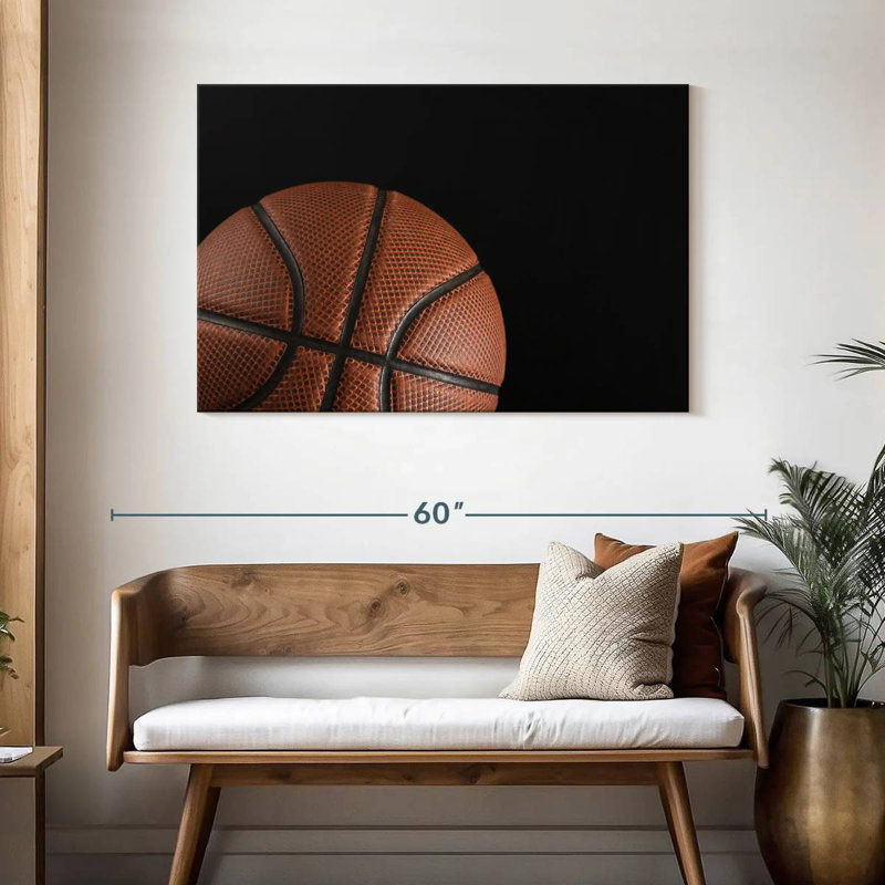 Ballon de basket-ball rétro Sireci, H 30 po x l 45 po
