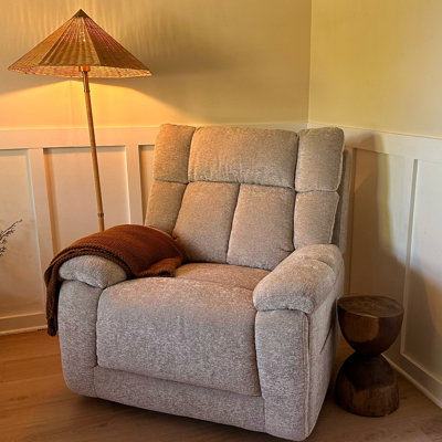 Bluetooth Speakers Dual-motor Lay-flat Power Recliner with Power Lumbar Support by Latitude Run