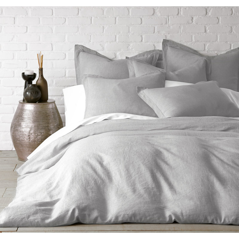 Washed Linen Lt. Grey Full/Queen Duvet Cover