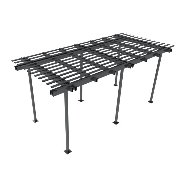 Aluminum Pergola, Brown, 1 ft. W x 1 ft. D